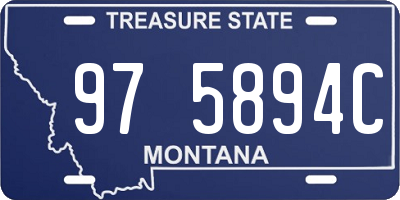 MT license plate 975894C