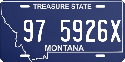 MT license plate 975926X