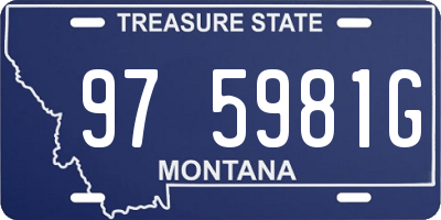 MT license plate 975981G
