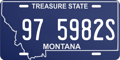 MT license plate 975982S