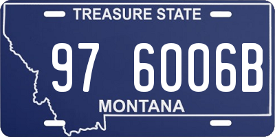 MT license plate 976006B