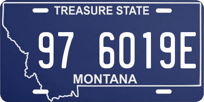 MT license plate 976019E