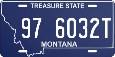 MT license plate 976032T