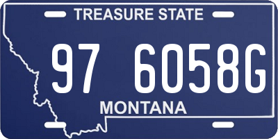 MT license plate 976058G
