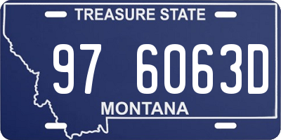 MT license plate 976063D