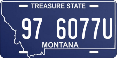 MT license plate 976077U