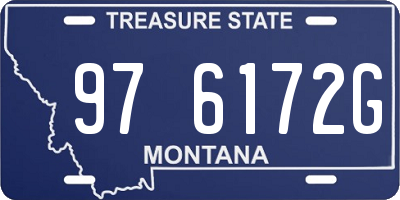 MT license plate 976172G