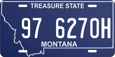 MT license plate 976270H
