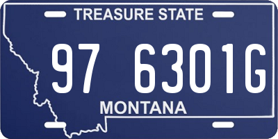MT license plate 976301G