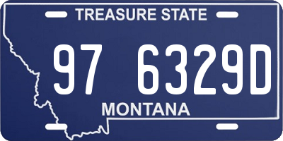 MT license plate 976329D