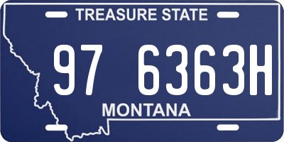 MT license plate 976363H