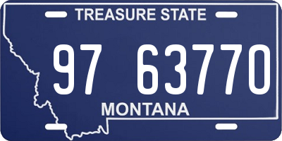 MT license plate 976377O