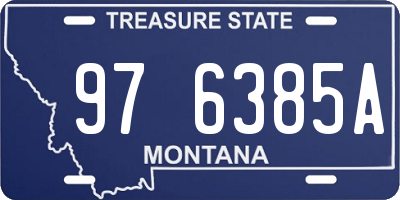 MT license plate 976385A