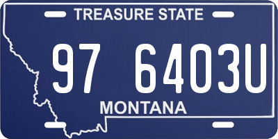 MT license plate 976403U