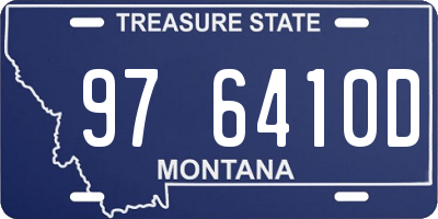 MT license plate 976410D