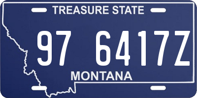 MT license plate 976417Z