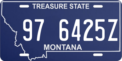 MT license plate 976425Z