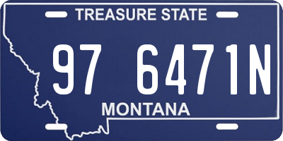 MT license plate 976471N