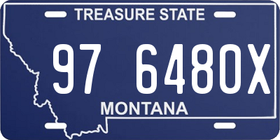MT license plate 976480X