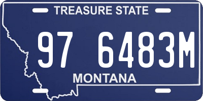 MT license plate 976483M