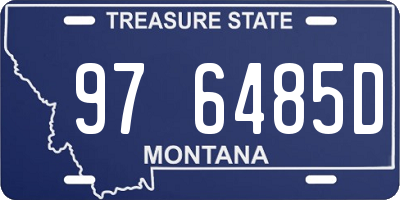 MT license plate 976485D