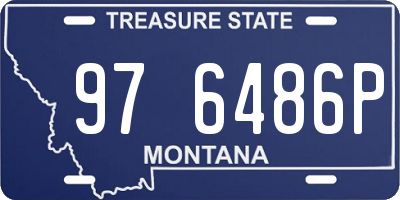 MT license plate 976486P