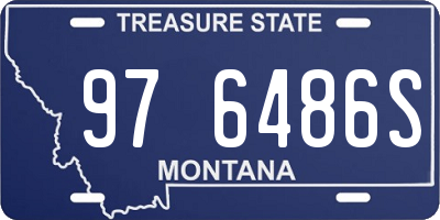 MT license plate 976486S