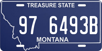 MT license plate 976493B