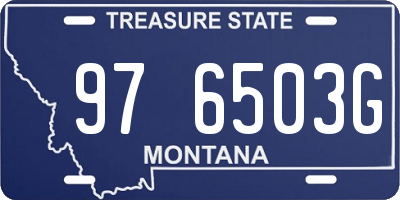 MT license plate 976503G