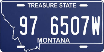 MT license plate 976507W