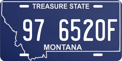 MT license plate 976520F
