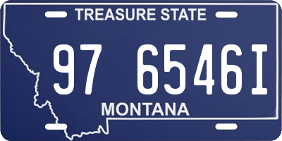 MT license plate 976546I