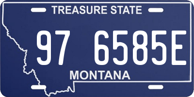 MT license plate 976585E