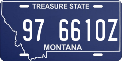MT license plate 976610Z