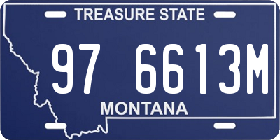 MT license plate 976613M