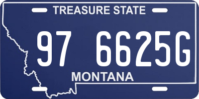 MT license plate 976625G