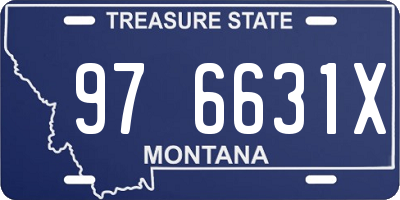 MT license plate 976631X