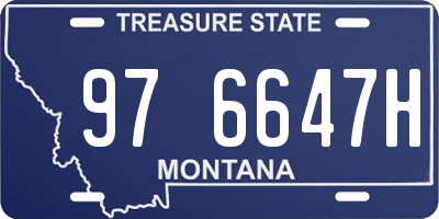MT license plate 976647H