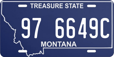 MT license plate 976649C