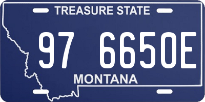 MT license plate 976650E