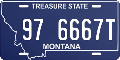 MT license plate 976667T