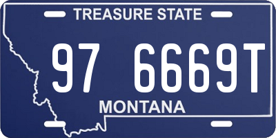 MT license plate 976669T