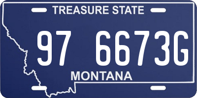 MT license plate 976673G