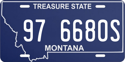 MT license plate 976680S