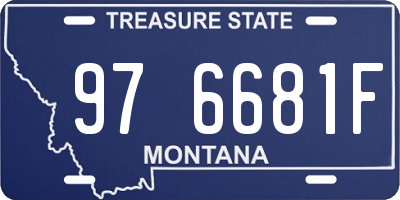 MT license plate 976681F