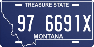MT license plate 976691X