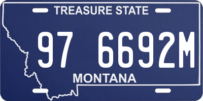 MT license plate 976692M