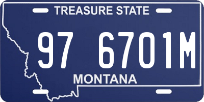 MT license plate 976701M