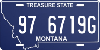 MT license plate 976719G