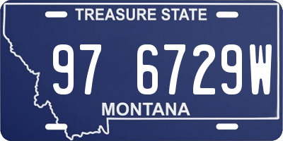 MT license plate 976729W
